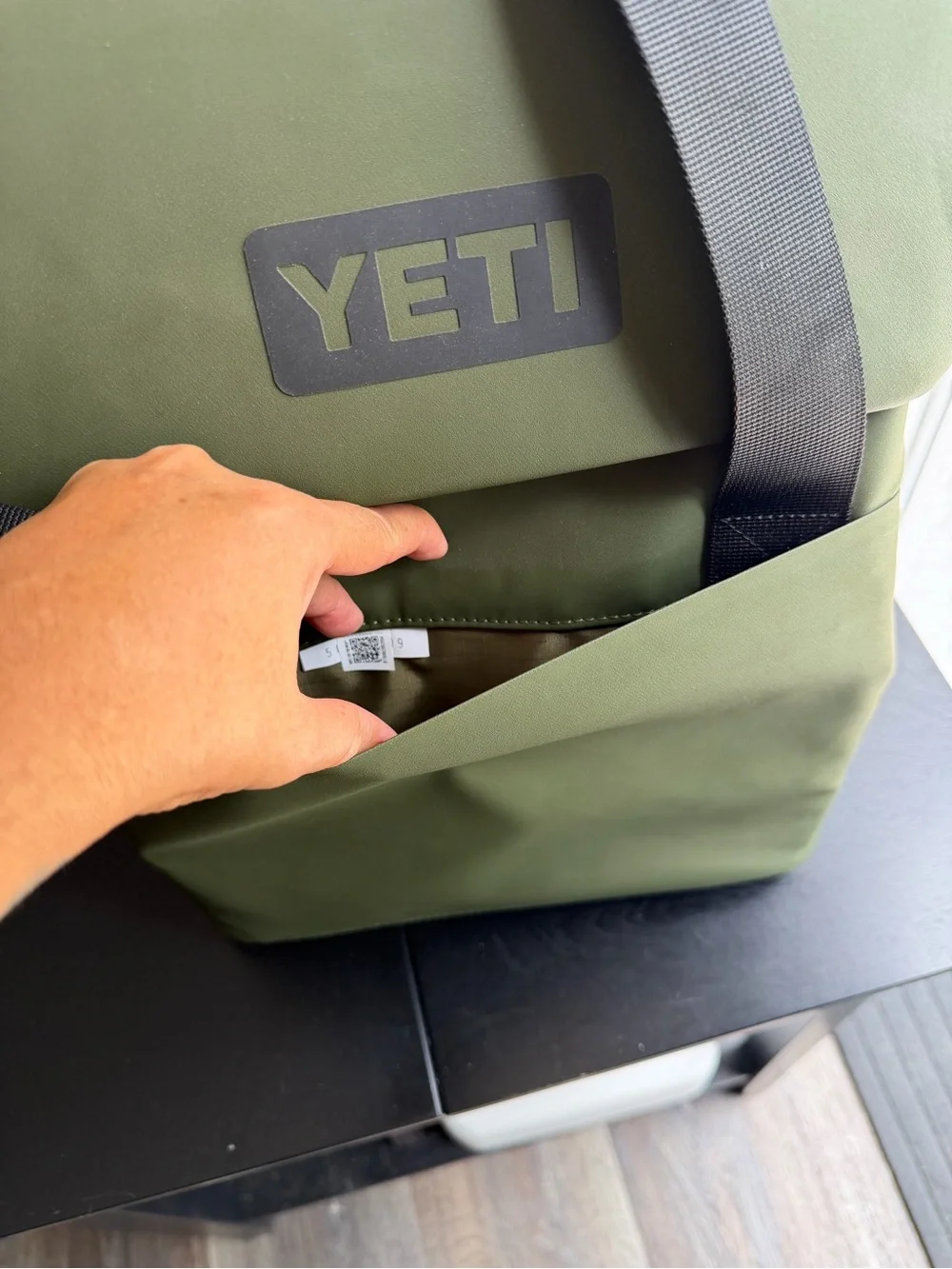 Yeti Olive Green Messenger Tote with Black Straps